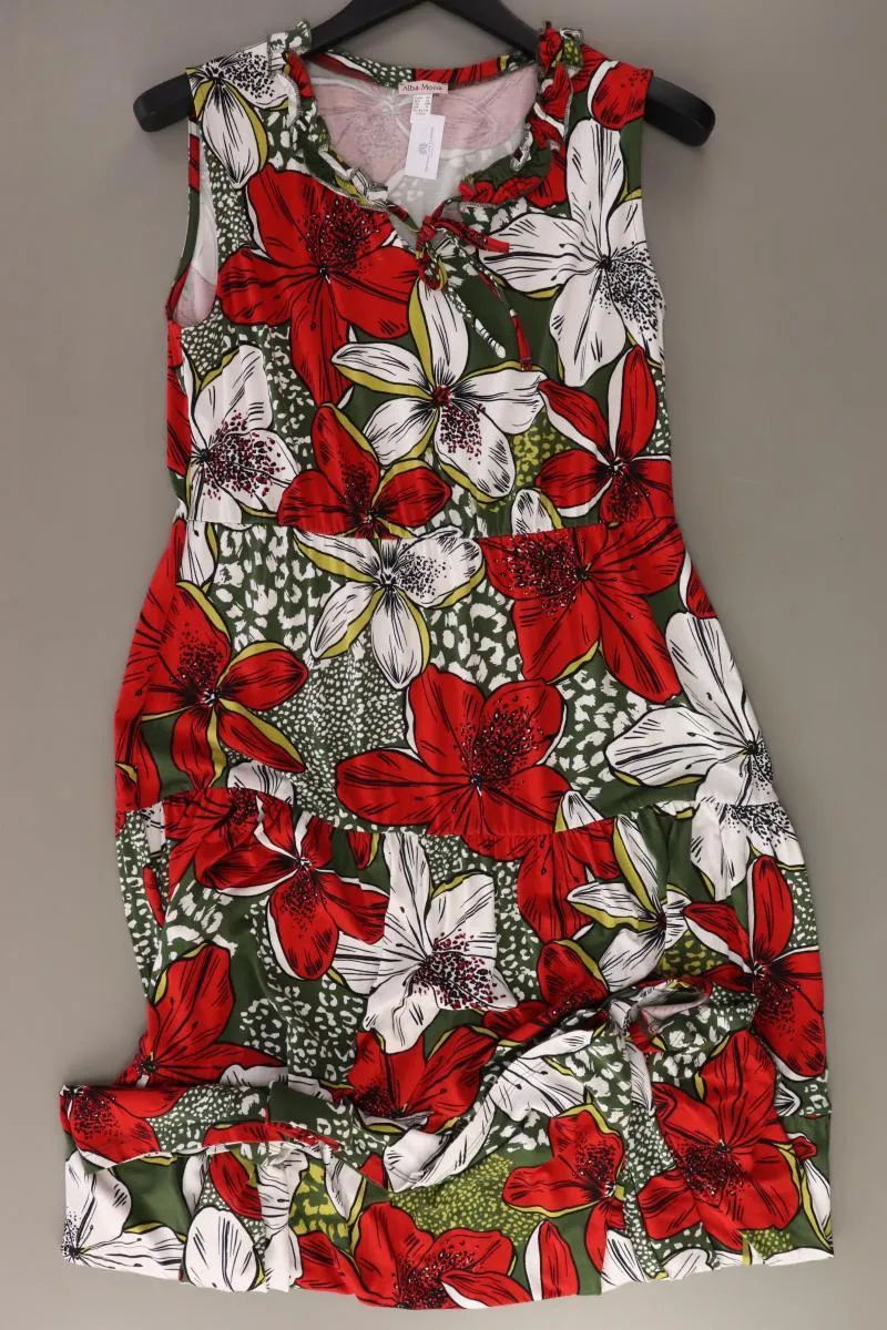 Alba Moda Maxikleid Gr. 40 mit Blumenmuster Ärmellos rot aus Viskose