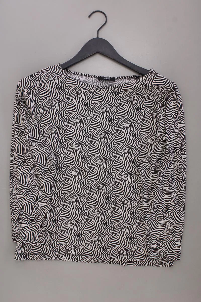 Opus Longsleeve-Shirt Gr. 38 mit Tierdruck Langarm grau
