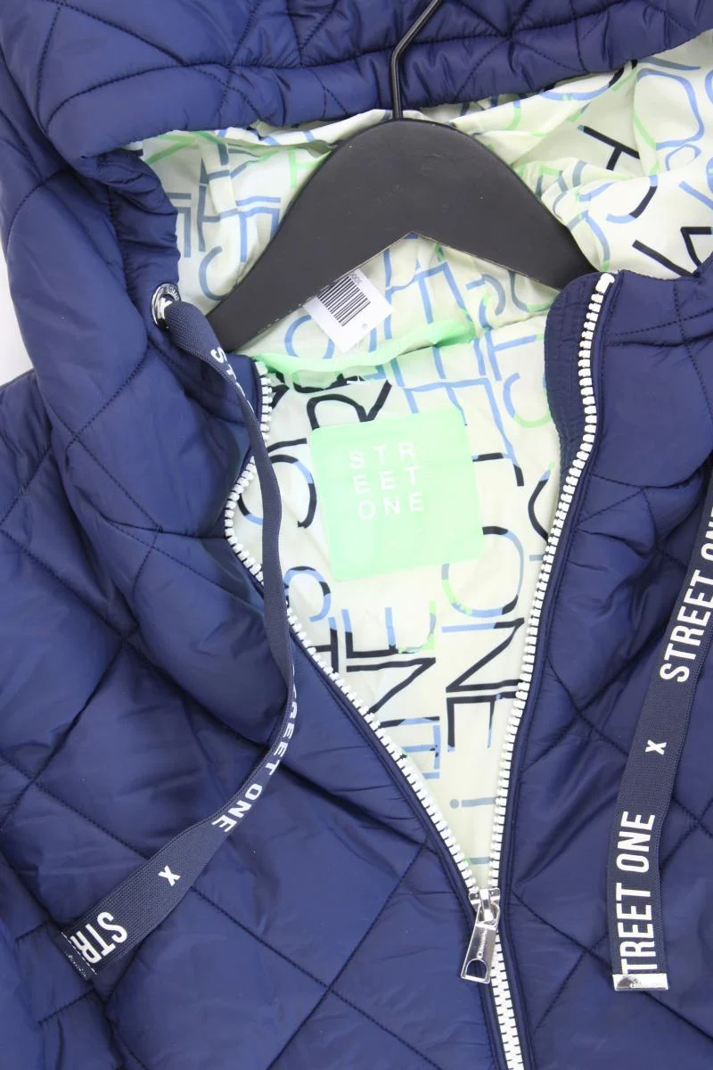 Street One Steppjacke Gr. 38 neuwertig blau aus Polyester