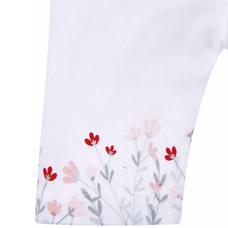 BONDI Baby Mädchen Capri Hose Leggings "Blumenwiese" 86857 | Weiß