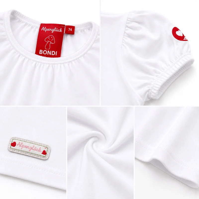 BONDI Baby Mädchen Halbarm Unterziehshirt 86847 | Weiß