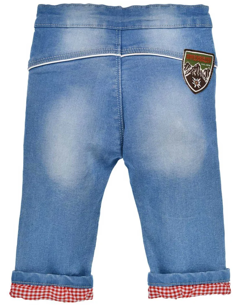 BONDI Lange Baby Jungen Jeans "Gipfelkraxler" 91725 | Blue denim