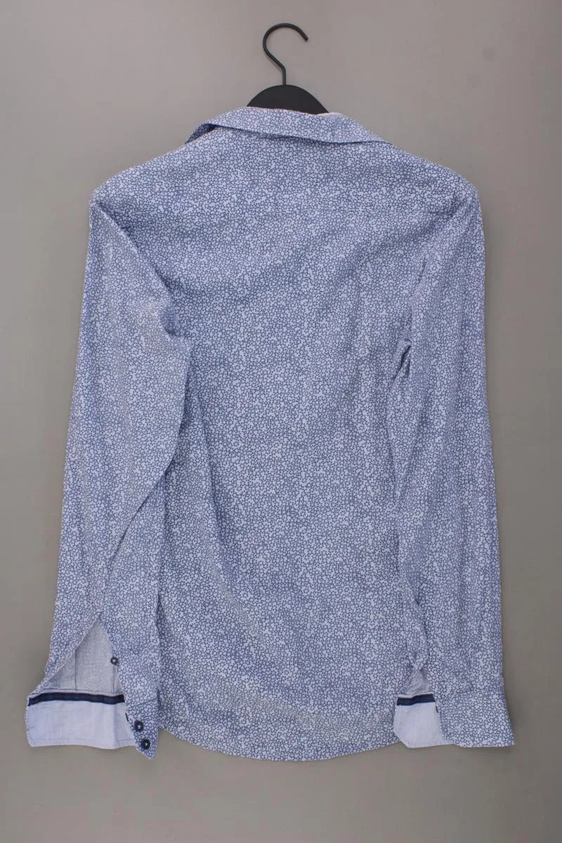 Pure Hatico Langarmhemd für Herren Gr. S blau aus Lyocell