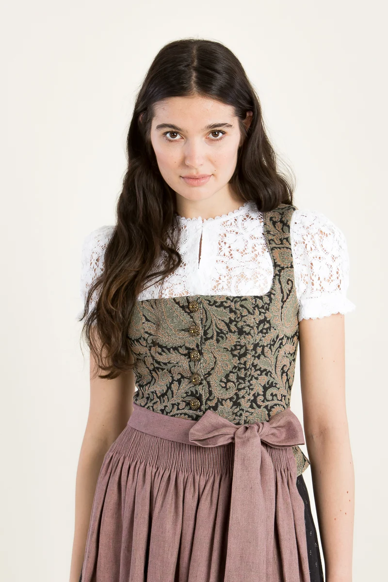 Gottseidank Dirndlbluse Viktoria Weiß 7/8-Arm