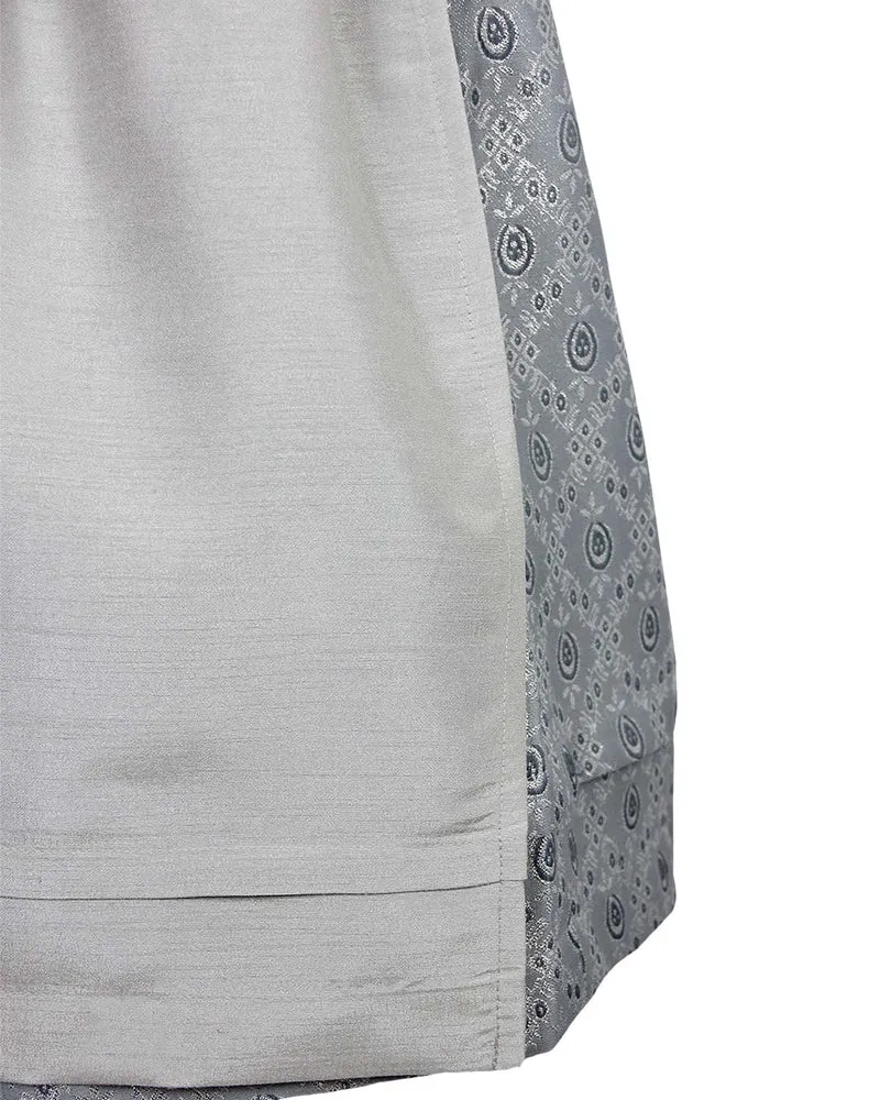 MADDOX Kinder Dirndl "Gabriella" 3-tlg. mit Bluse und Schürze | Silber Glitzer