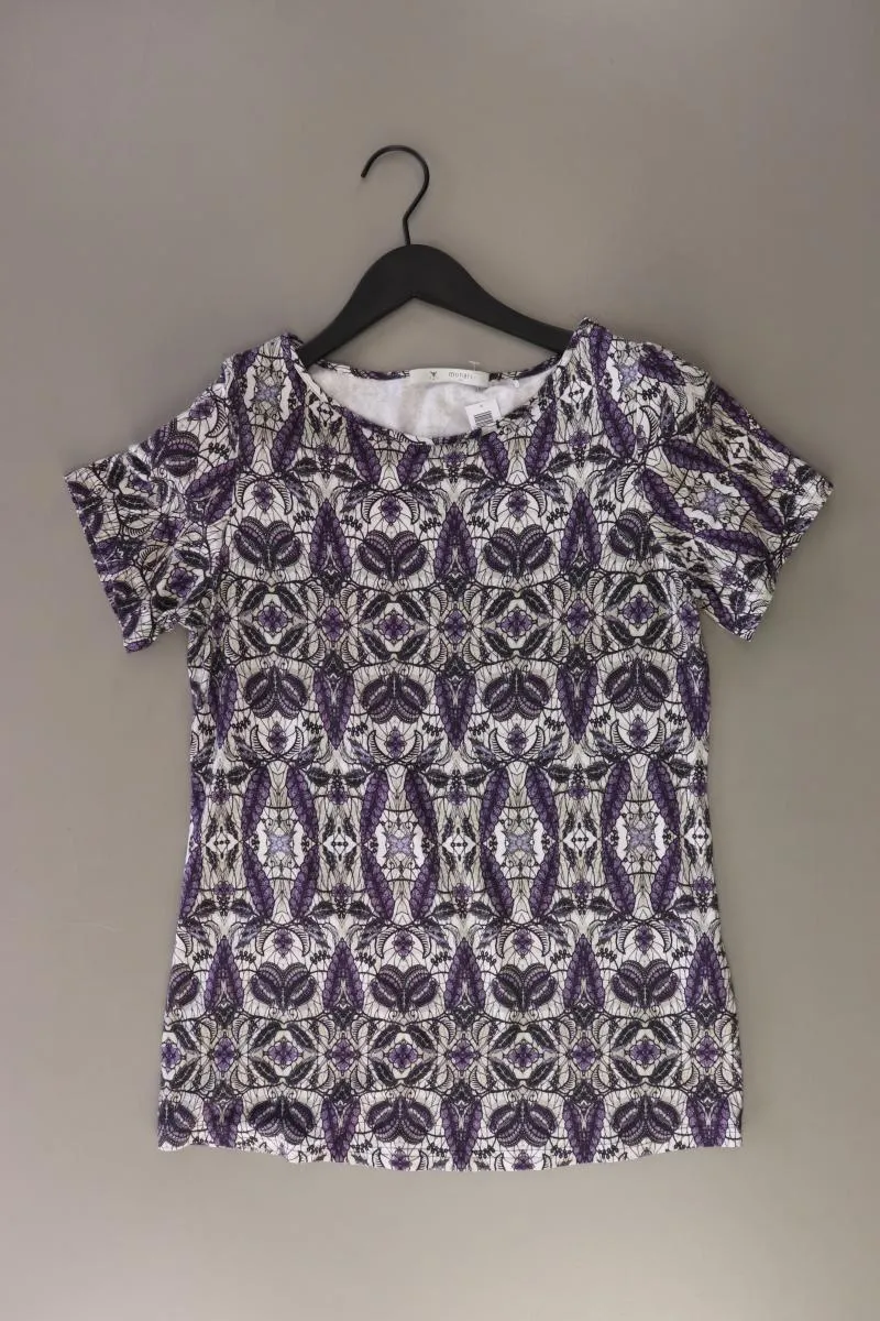 Monari Printshirt Gr. 42 Kurzarm lila aus Viskose