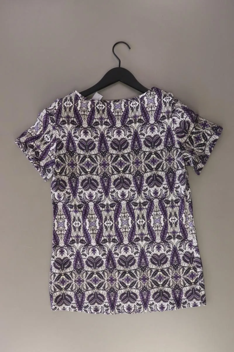 Monari Printshirt Gr. 42 Kurzarm lila aus Viskose