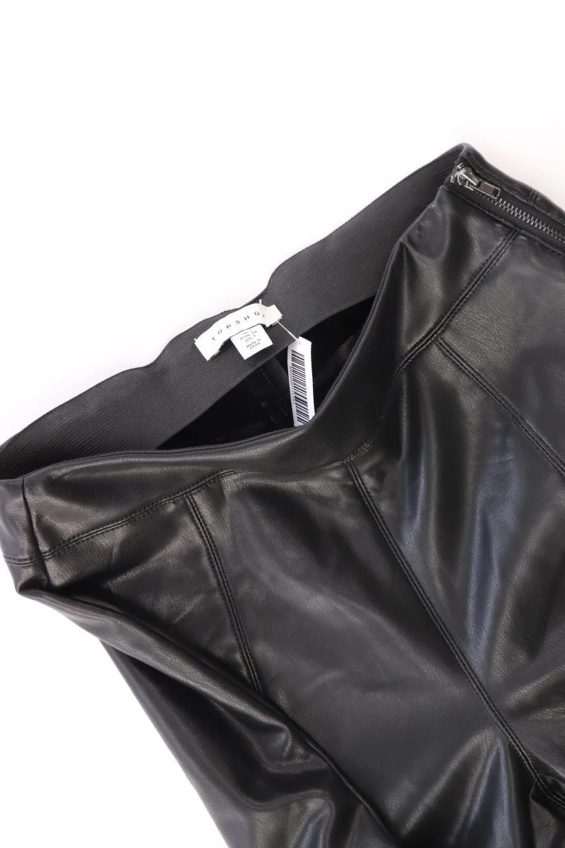 Topshop Leggings Gr. 34 schwarz aus Polyurethan
