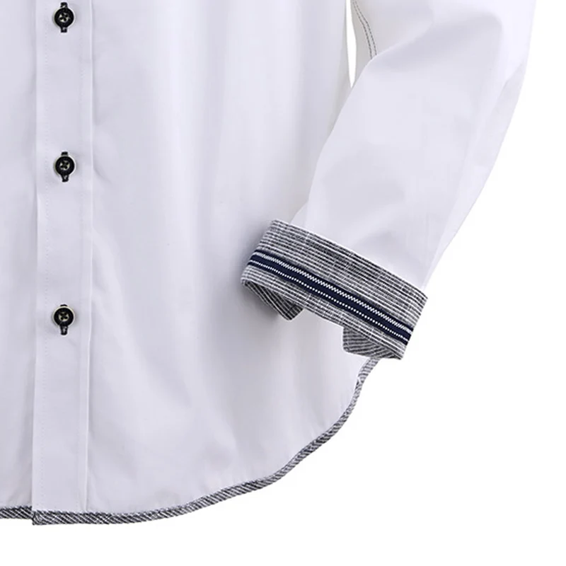 Trachtenhemd Weiss Schwarz Stehkragen
