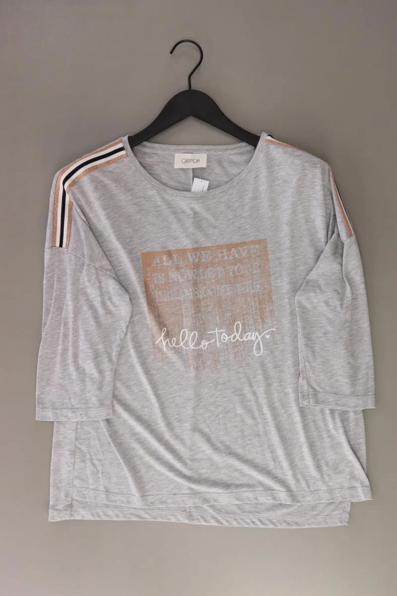 Cartoon Oversize-Shirt Gr. M 3/4 Ärmel grau aus Baumwolle