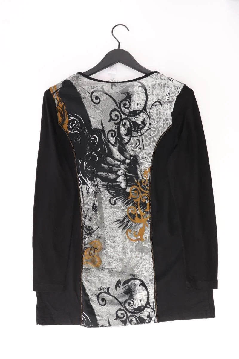 Gina Laura Printshirt Gr. L Langarm schwarz aus Baumwolle