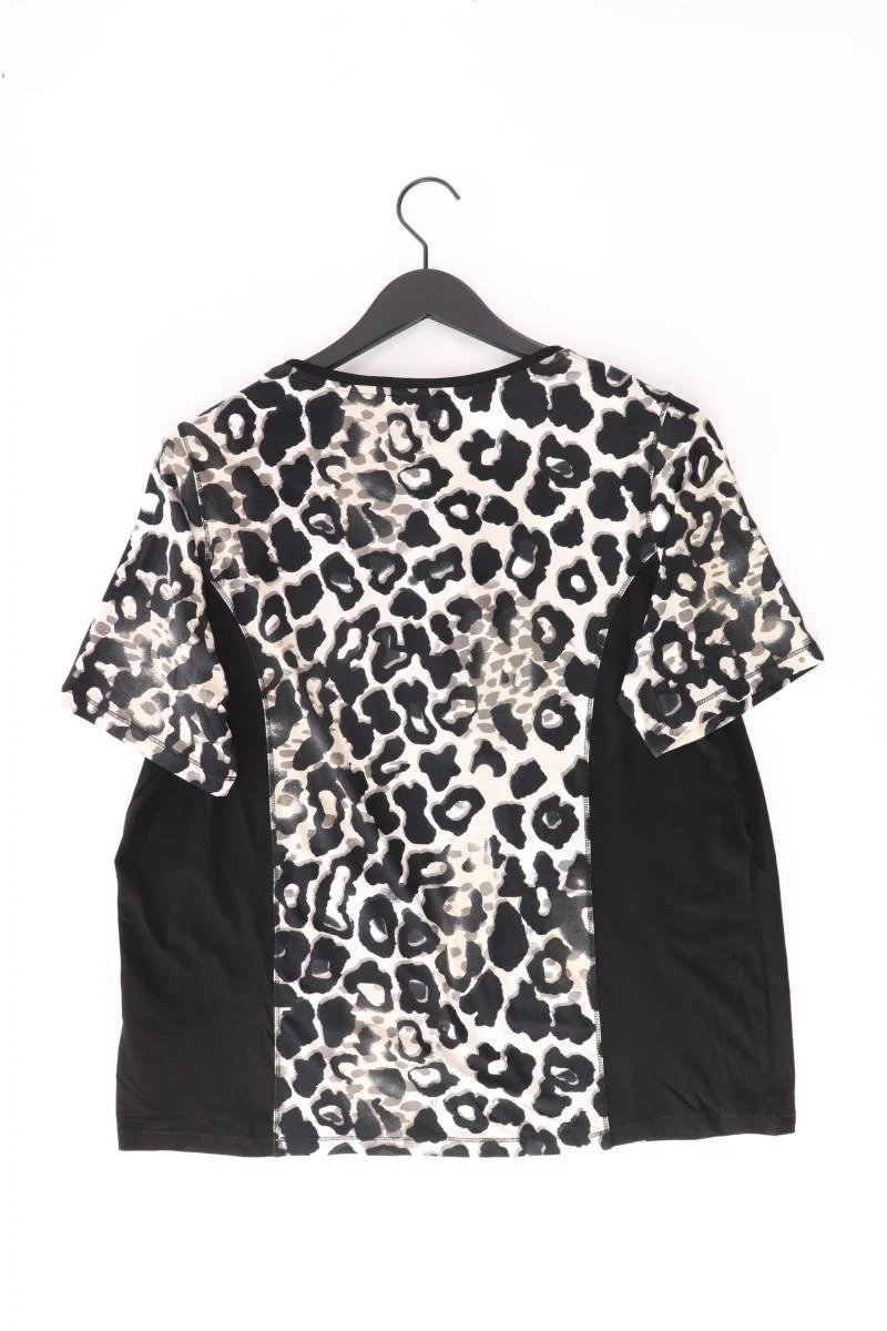 Gina Laura Printshirt Gr. XL mit Tierdruck Kurzarm schwarz aus Viskose