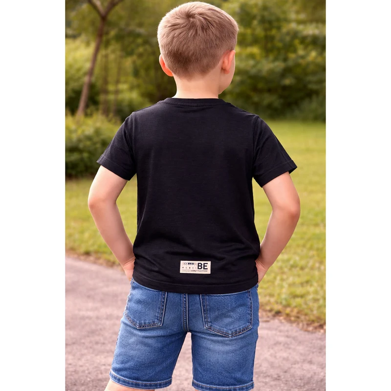 BONDI Jungen T-Shirt "Feuerwehr" 33178 | Schwarz