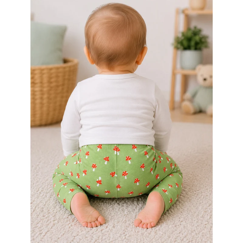 BONDI Baby Mädchen Leggings "Pilzallover" 86686 | Grün