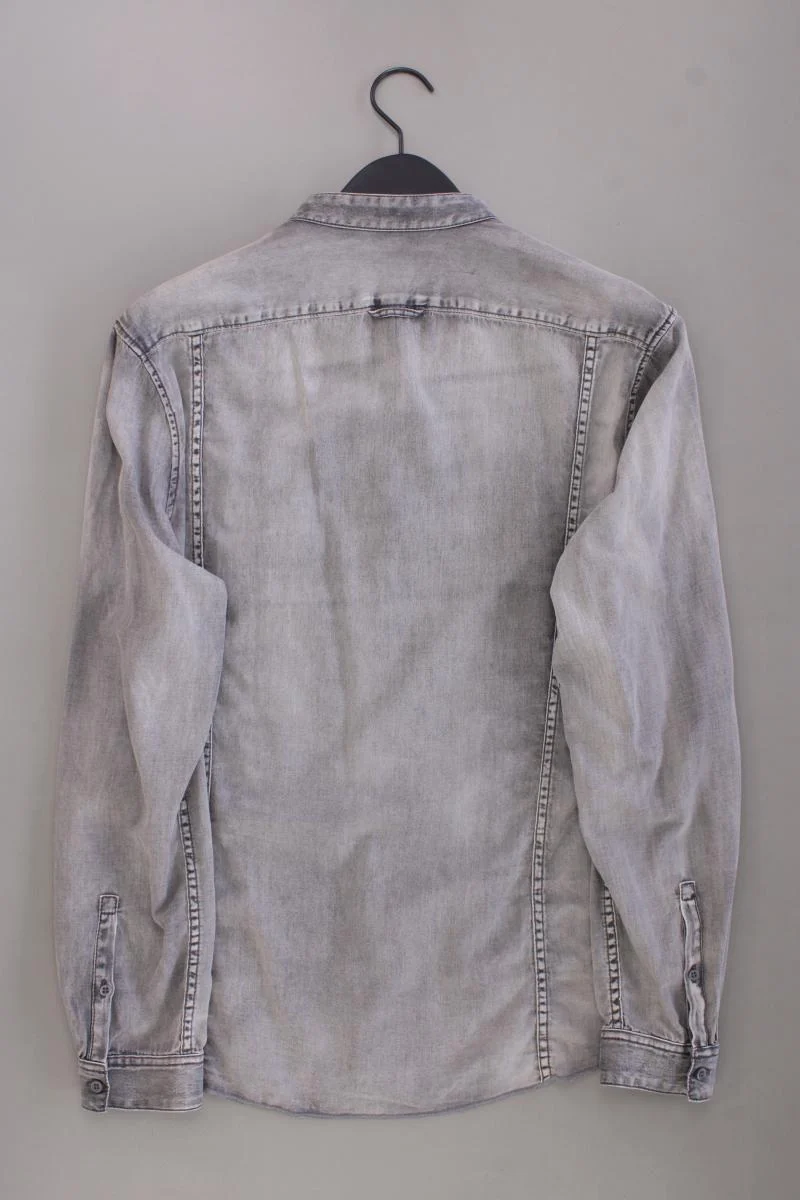 Drykorn Jeanshemd für Herren Gr. L neuwertig Langarm grau aus Baumwolle