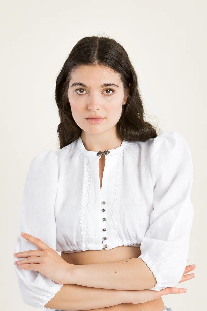 Anno Domini Dirndlbluse Emilia Leinen