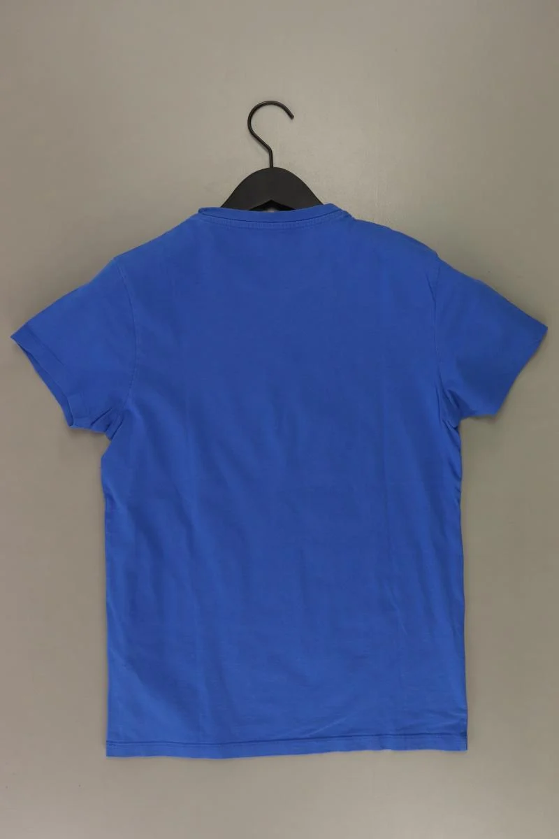 Jack & Jones Printshirt für Herren Gr. S Kurzarm blau aus Baumwolle