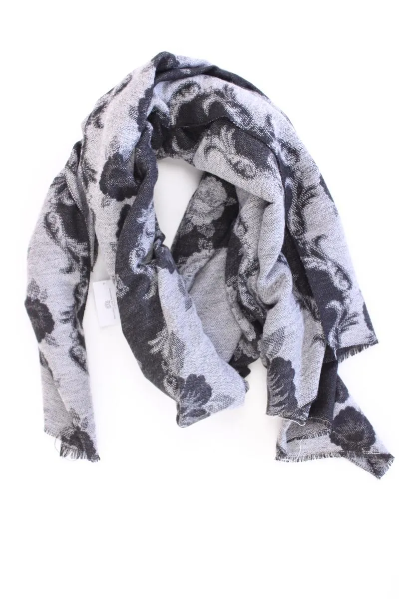 Schal mit Blumenmuster grau