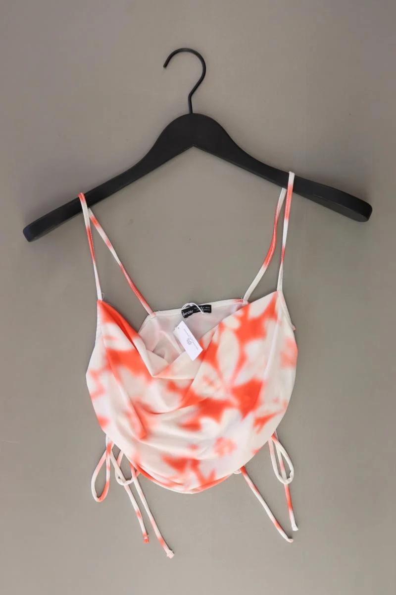 Bershka Crop Top Gr. XS mit Batikmuster neu mit Etikett orange aus Polyester