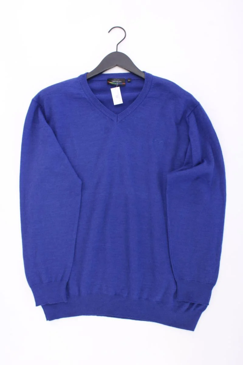Carlo Colucci Wollpullover für Herren Gr. XL blau