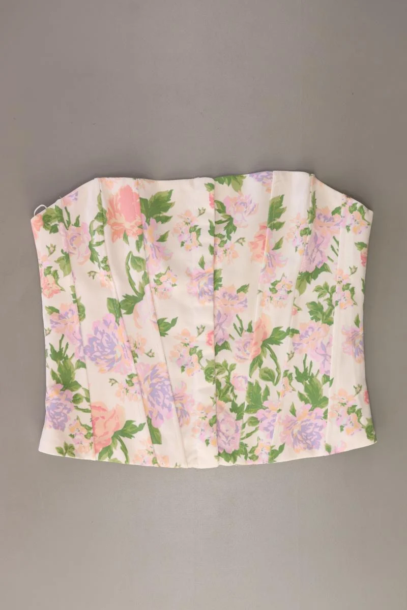 Zara Bandeautop Gr. M mit Blumenmuster rosa aus Polyester