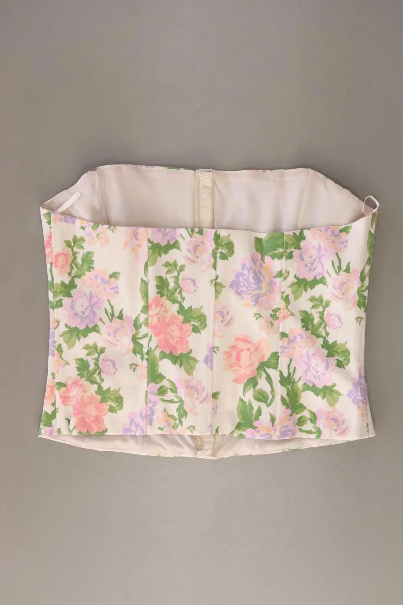 Zara Bandeautop Gr. M mit Blumenmuster rosa aus Polyester