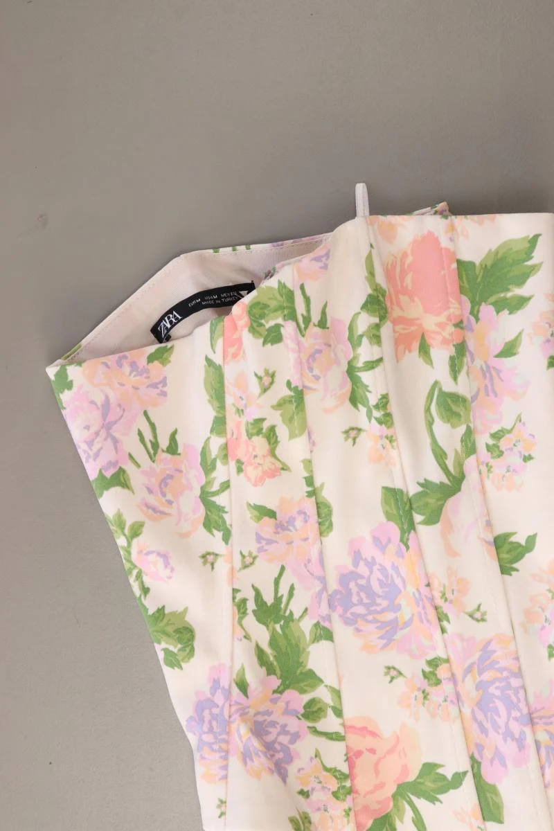 Zara Bandeautop Gr. M mit Blumenmuster rosa aus Polyester