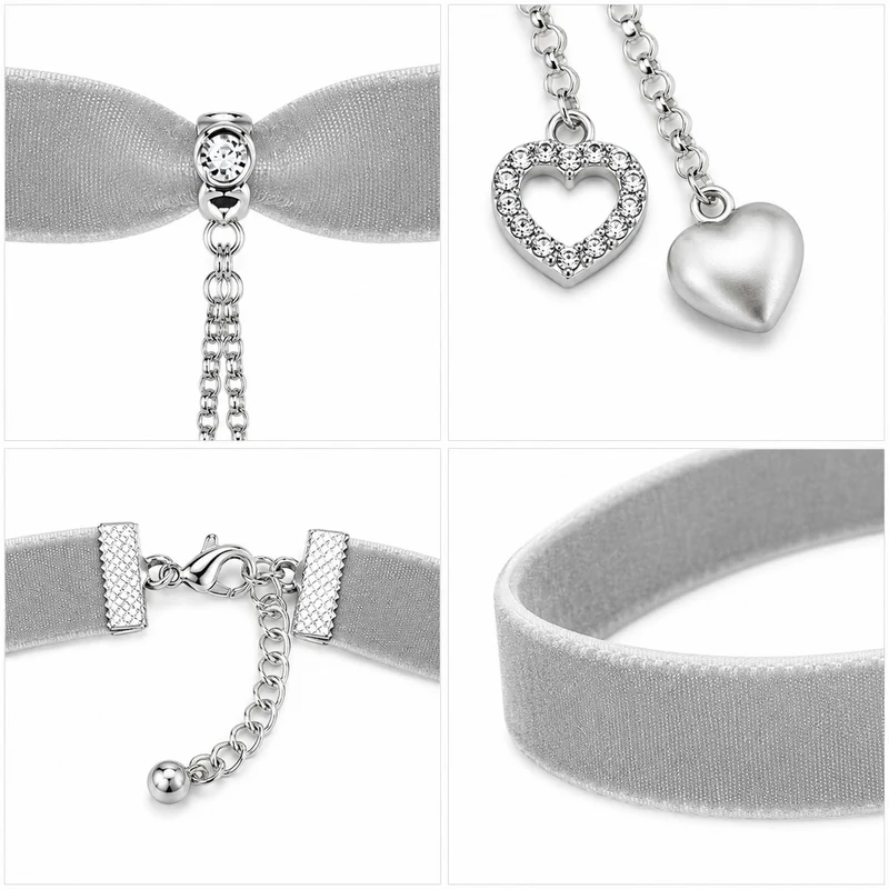 LUISIA® Kropfband "Mattea" mit Kristallen von Swarovski® | Grau