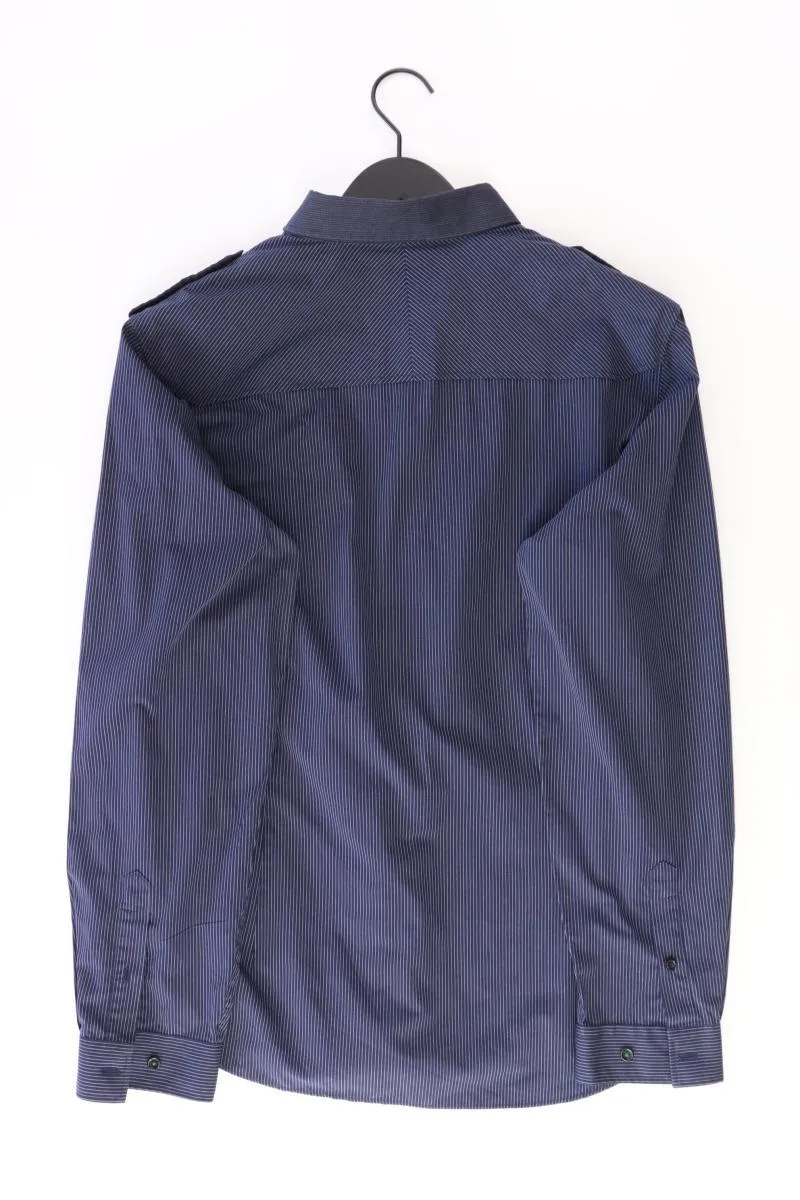 next Langarmhemd für Herren Gr. L gestreift blau aus Baumwolle