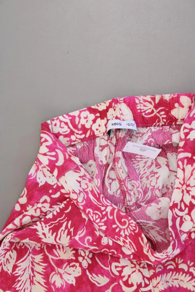 Mango 7/8 Hose Gr. XS mit Blumenmuster pink aus Viskose