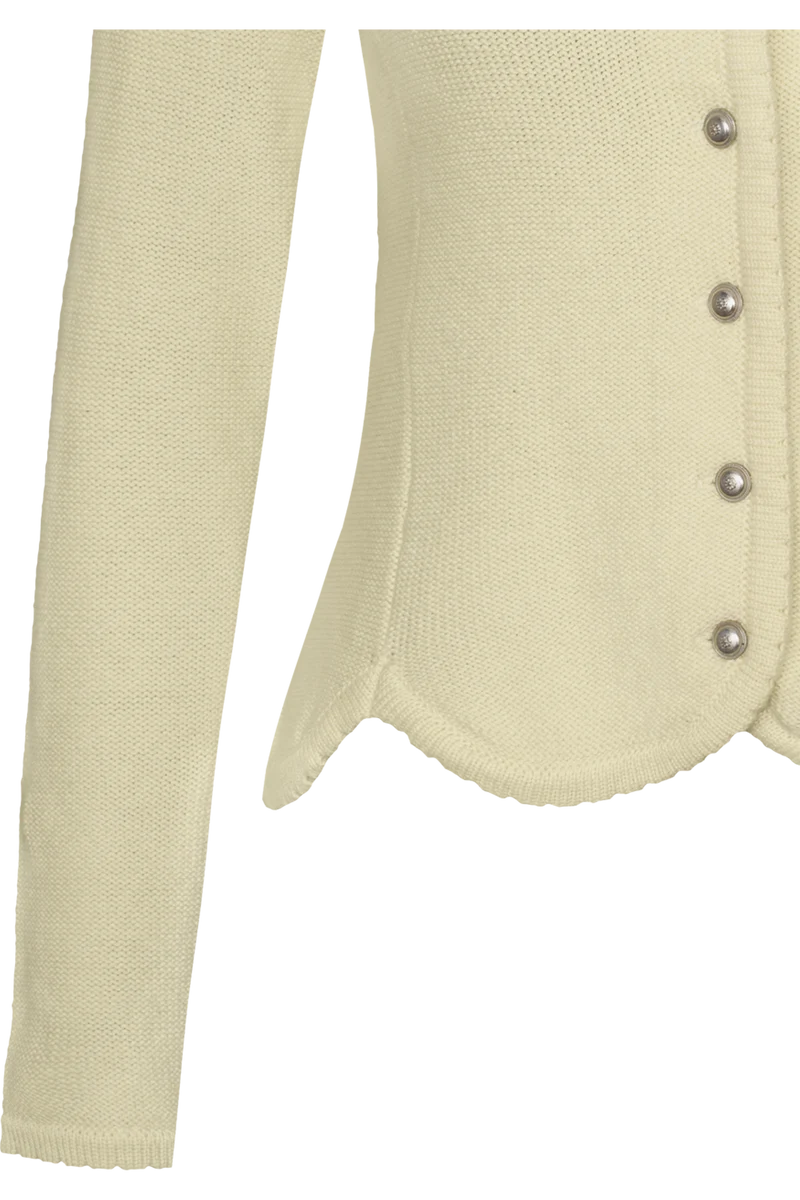 Damen Dirndljacke Strickjacke tailliert - vanille