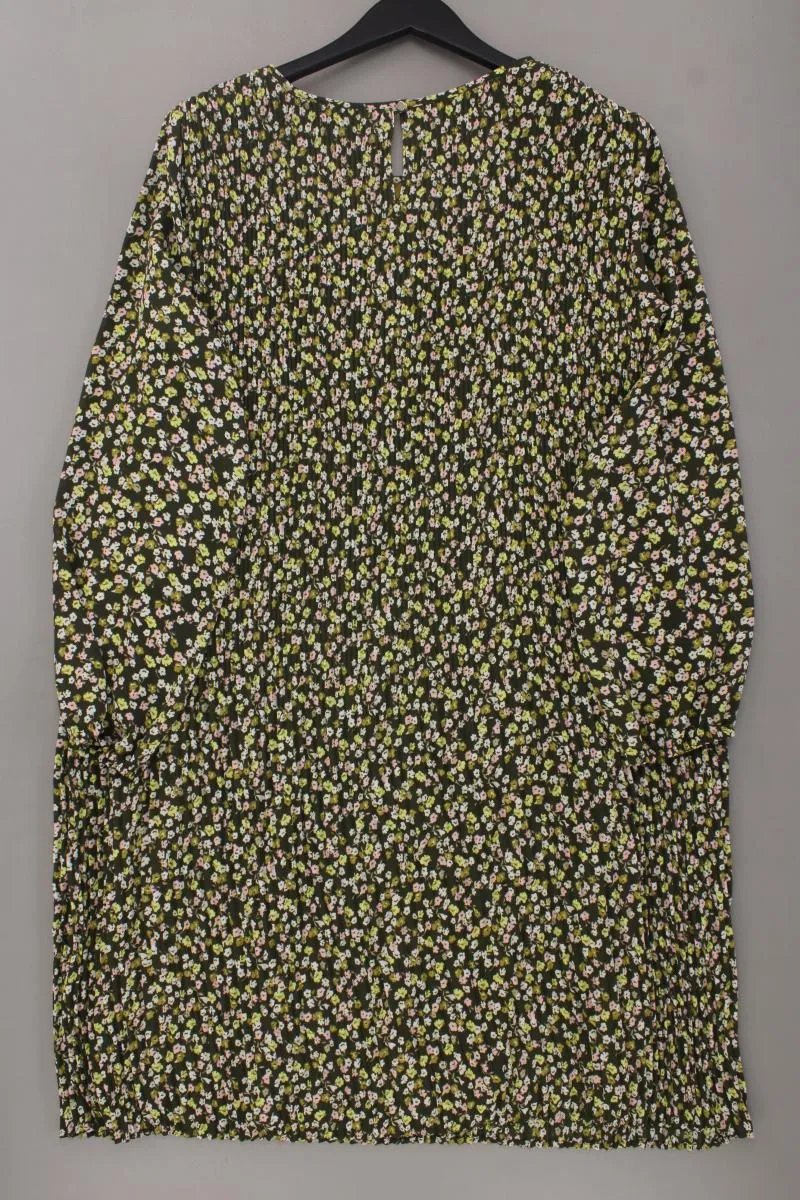 Gerry Weber Chiffonkleid Gr. 44 mit Blumenmuster Langarm olivgrün
