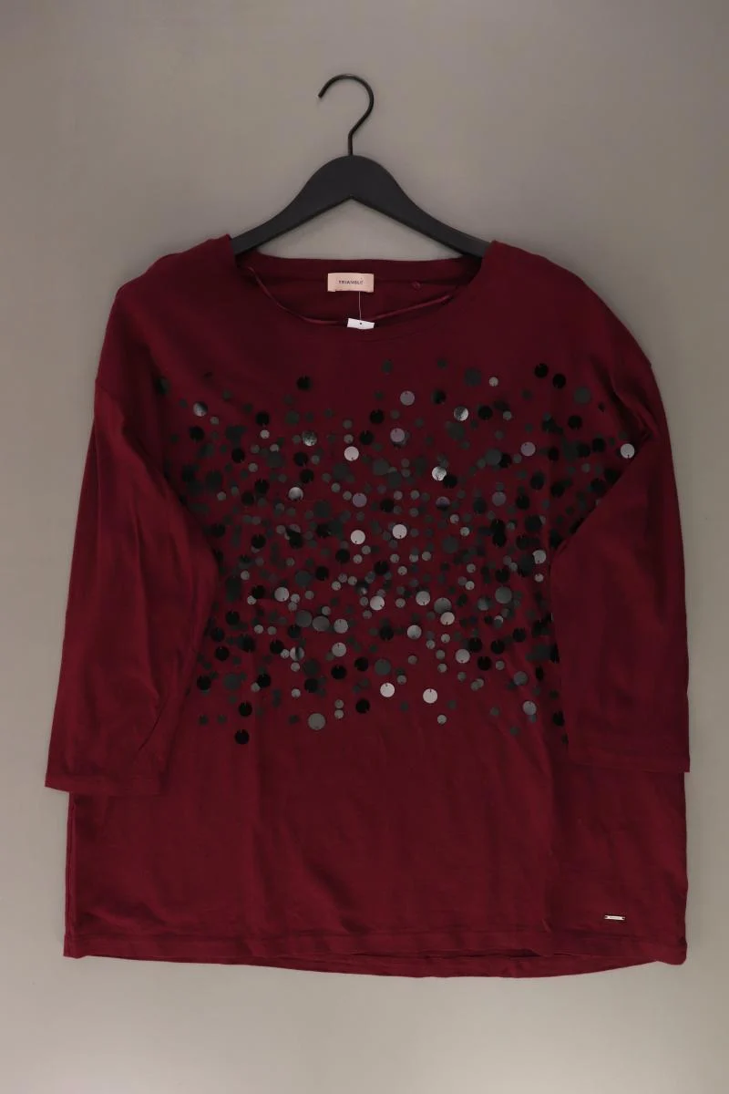 Triangle by s.Oliver Regular Shirt Gr. 48 3/4 Ärmel mit Pailletten rot
