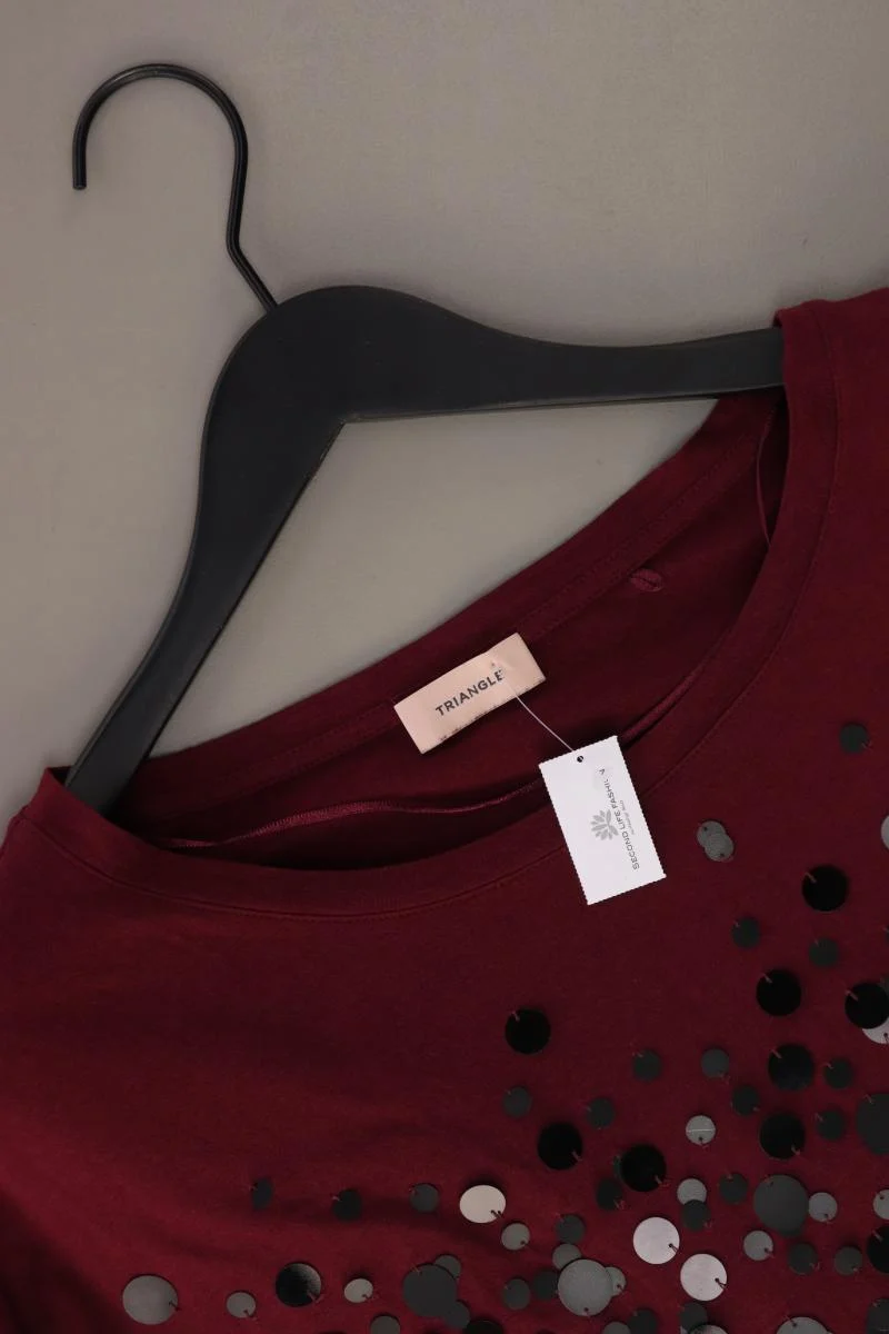 Triangle by s.Oliver Regular Shirt Gr. 48 3/4 Ärmel mit Pailletten rot