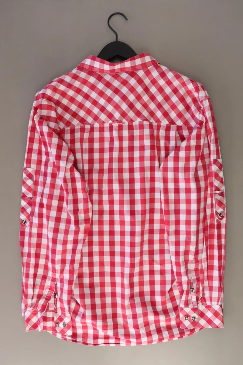 Spieth Wensky Trachtenhemd für Herren Gr. XL kariert Langarm rot aus Baumwolle