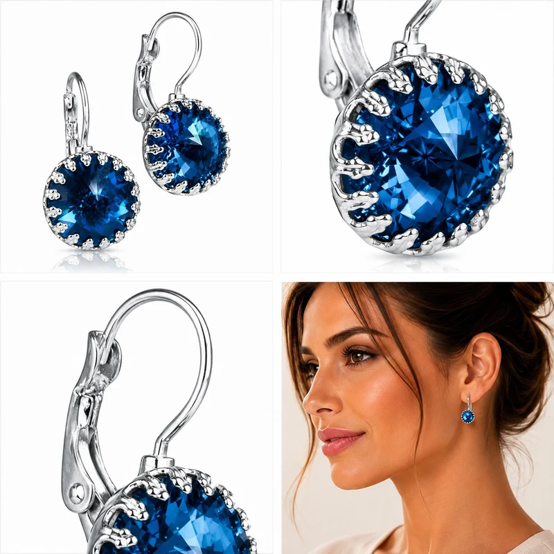 LUISIA® Kronen Ohrringe "Vivana" mit Kristallen von Swarovski® | Montana