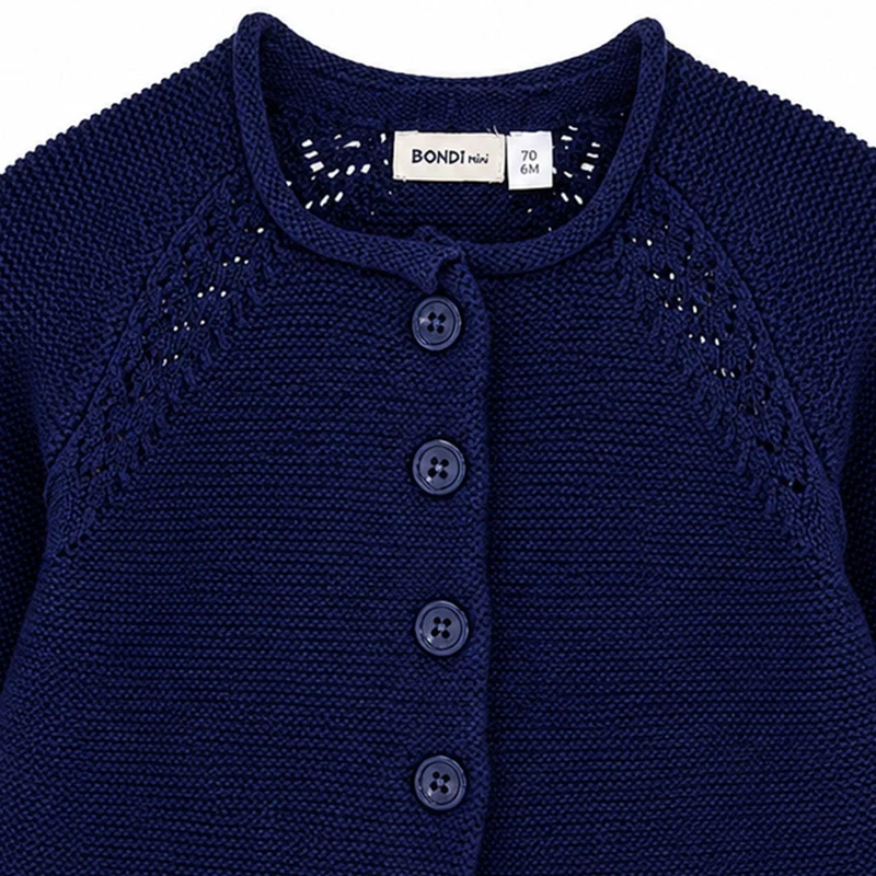 BONDI Baby Mädchen Strickjacke A-Form 86593 | Navy Blau