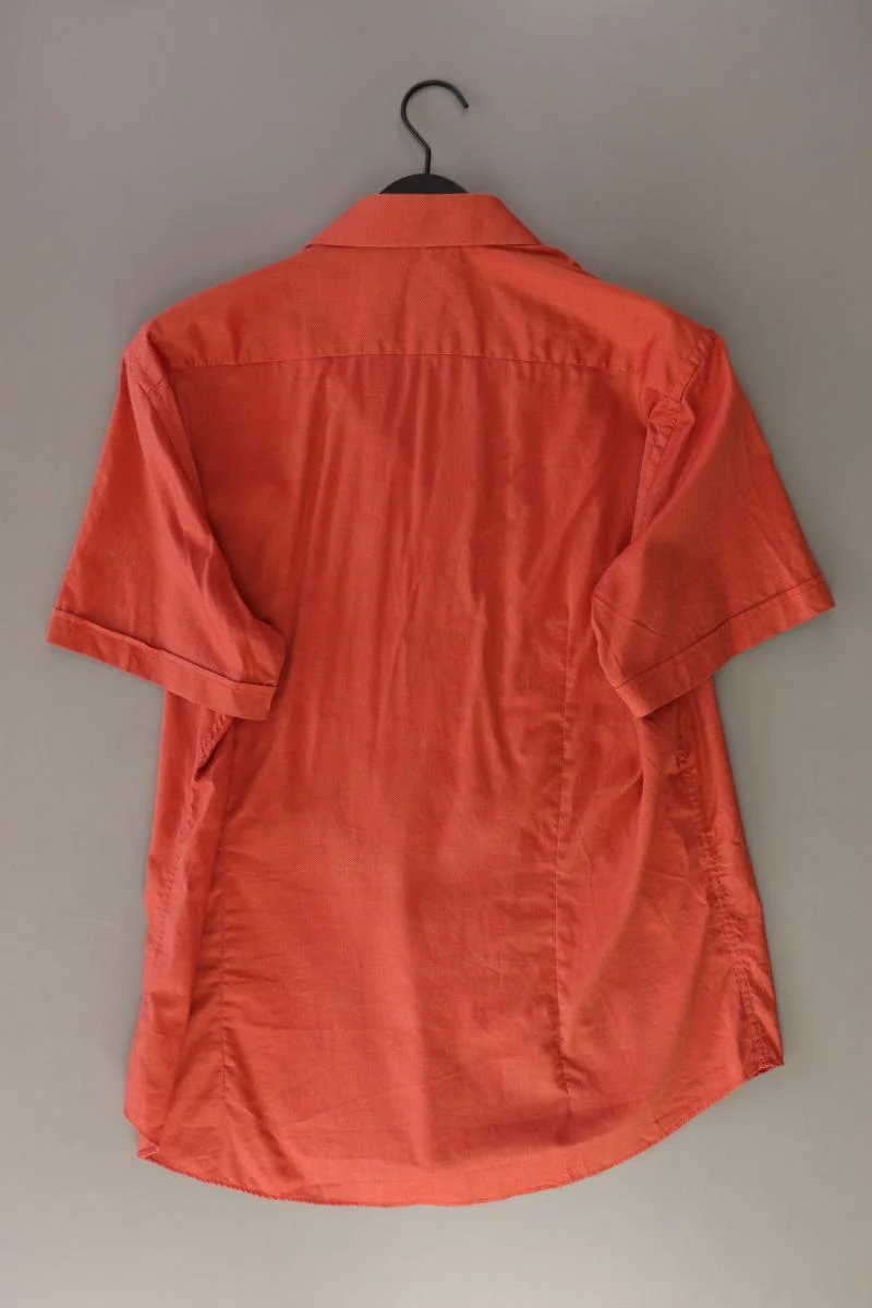 Jake*s Kurzarmhemd für Herren Gr. Hemdgröße 43/44 orange aus Baumwolle