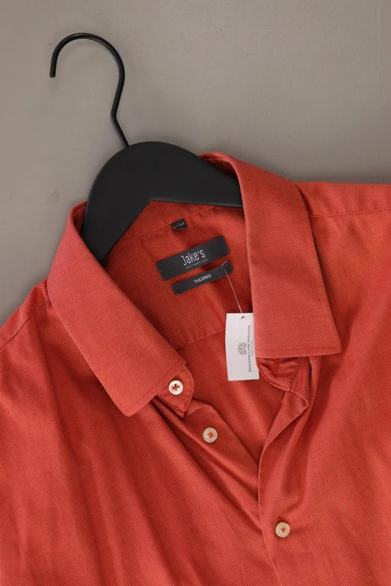 Jake*s Kurzarmhemd für Herren Gr. Hemdgröße 43/44 orange aus Baumwolle