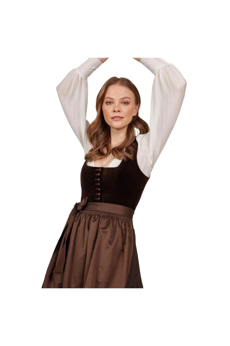Heimatglück Samt-Dirndl Lisa Braun