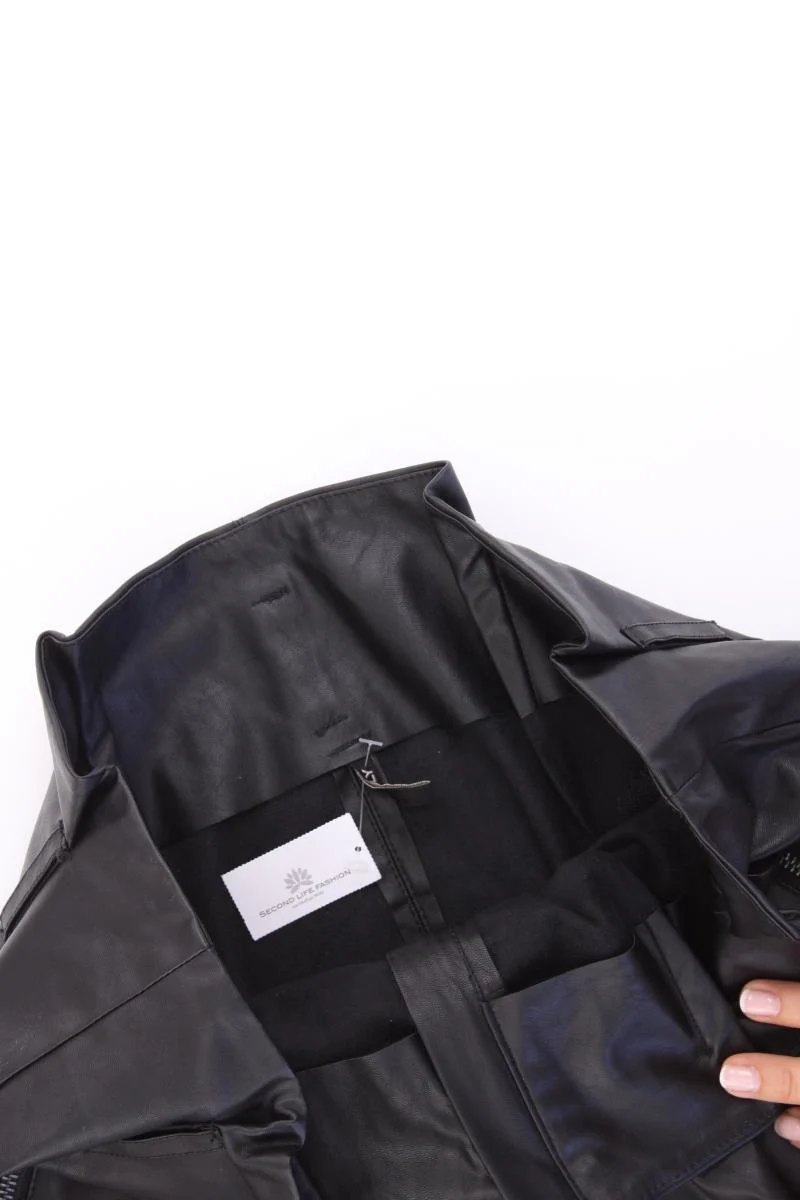 Only Kunstlederrock Gr. 38 schwarz aus Polyester