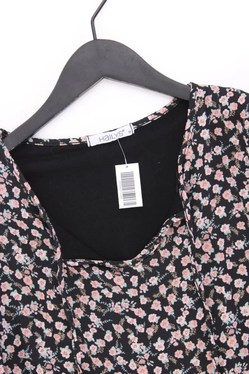 Hailys Kleid Gr. M mit Blumenmuster Langarm schwarz