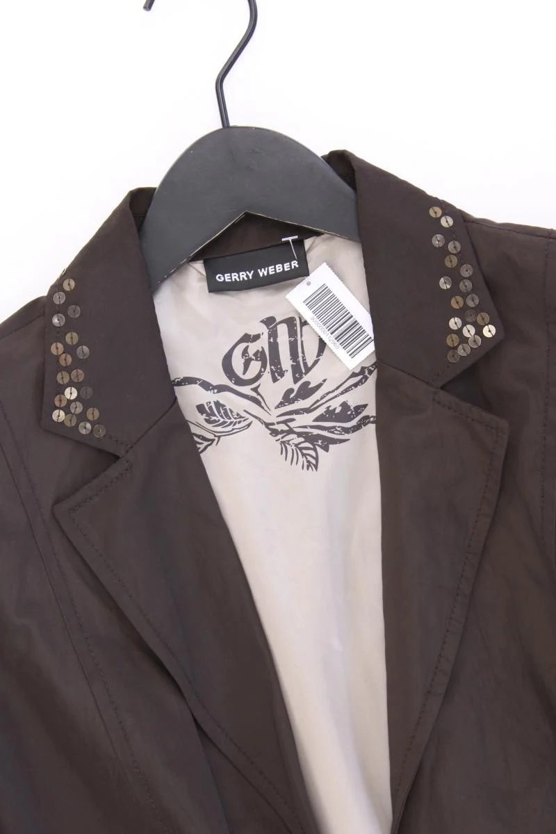 Gerry Weber Classic Blazer Gr. 42 mit Pailletten braun aus Polyester