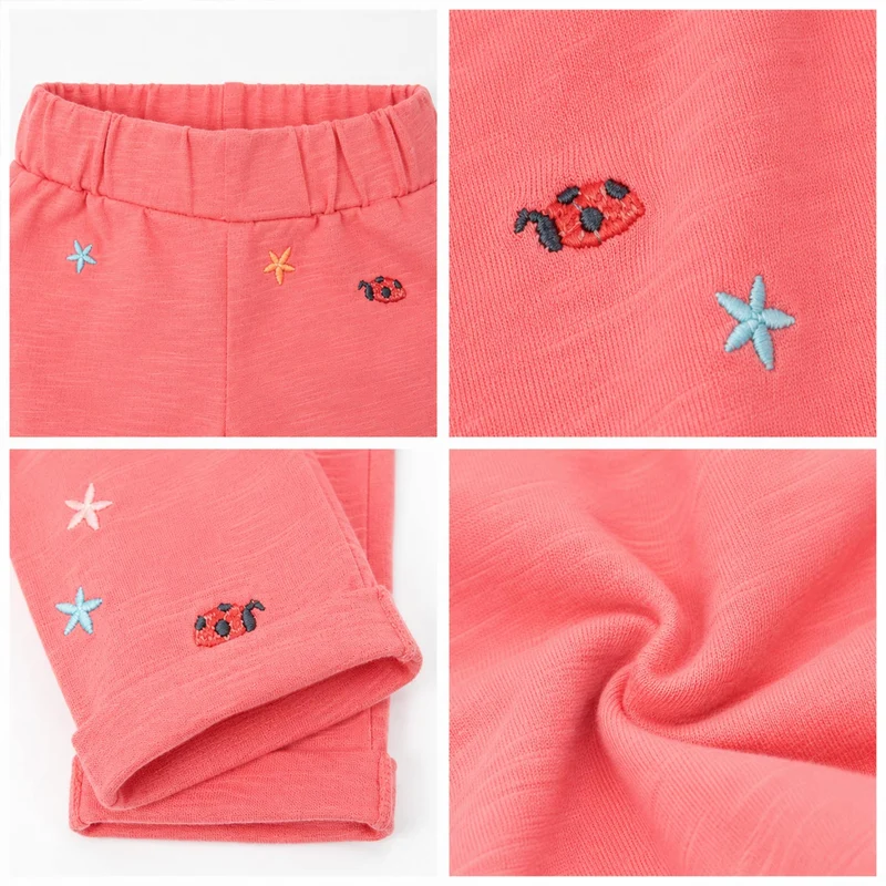BONDI Leggings "Marienkäfer" mit Stickerei 93693 - Koralle | Laufhose
