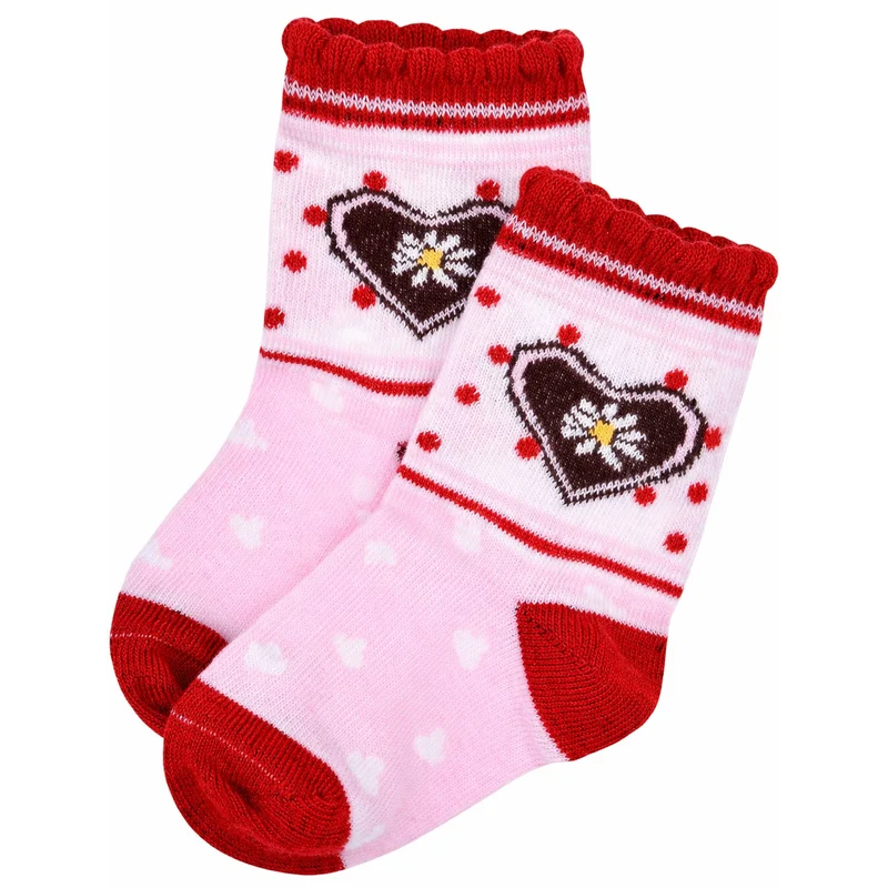 BONDI Baby Kniestrümpfe "Herz" 86860 | Rose - Socken