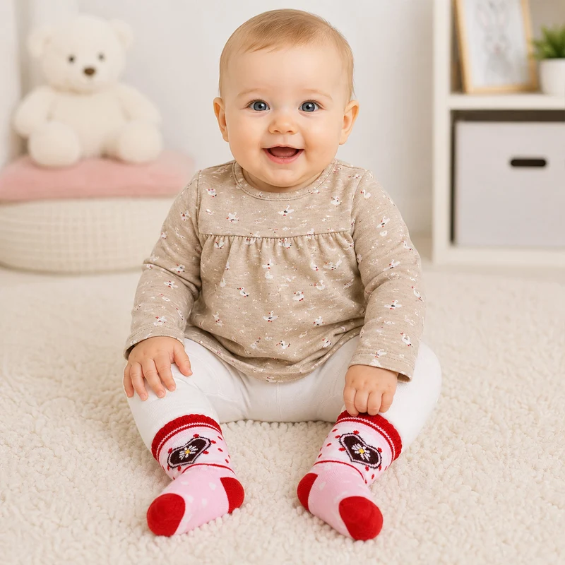 BONDI Baby Kniestrümpfe "Herz" 86860 | Rose - Socken