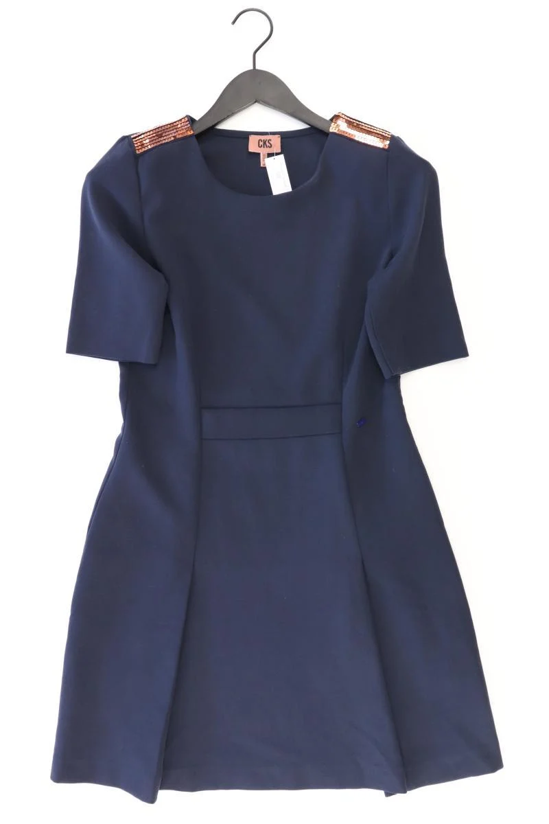CKS Fashion Kurzarmkleid Gr. M mit Pailletten blau