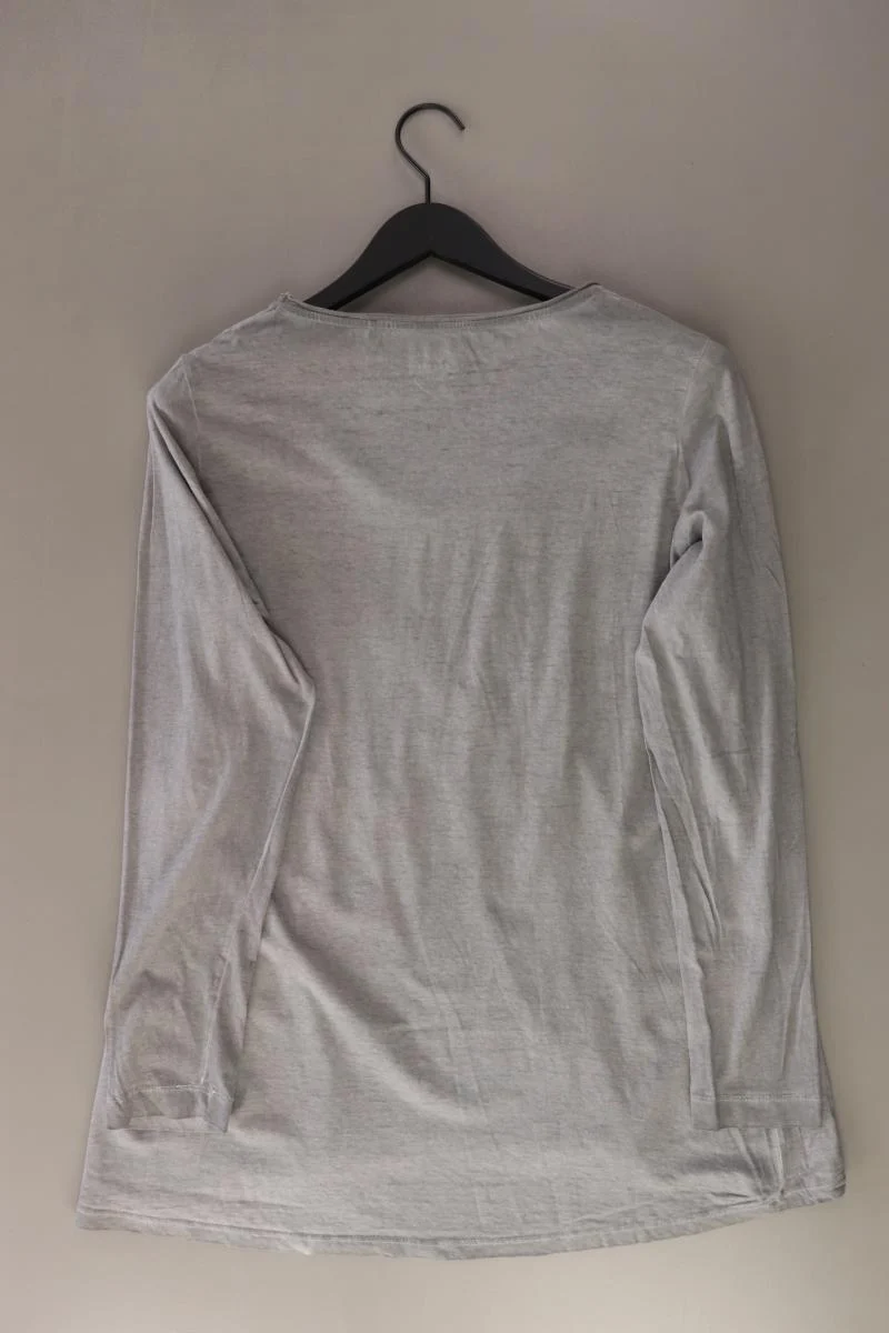 Anne L. Longsleeve-Shirt Gr. 48/50 Langarm mit Pailletten grau aus Baumwolle