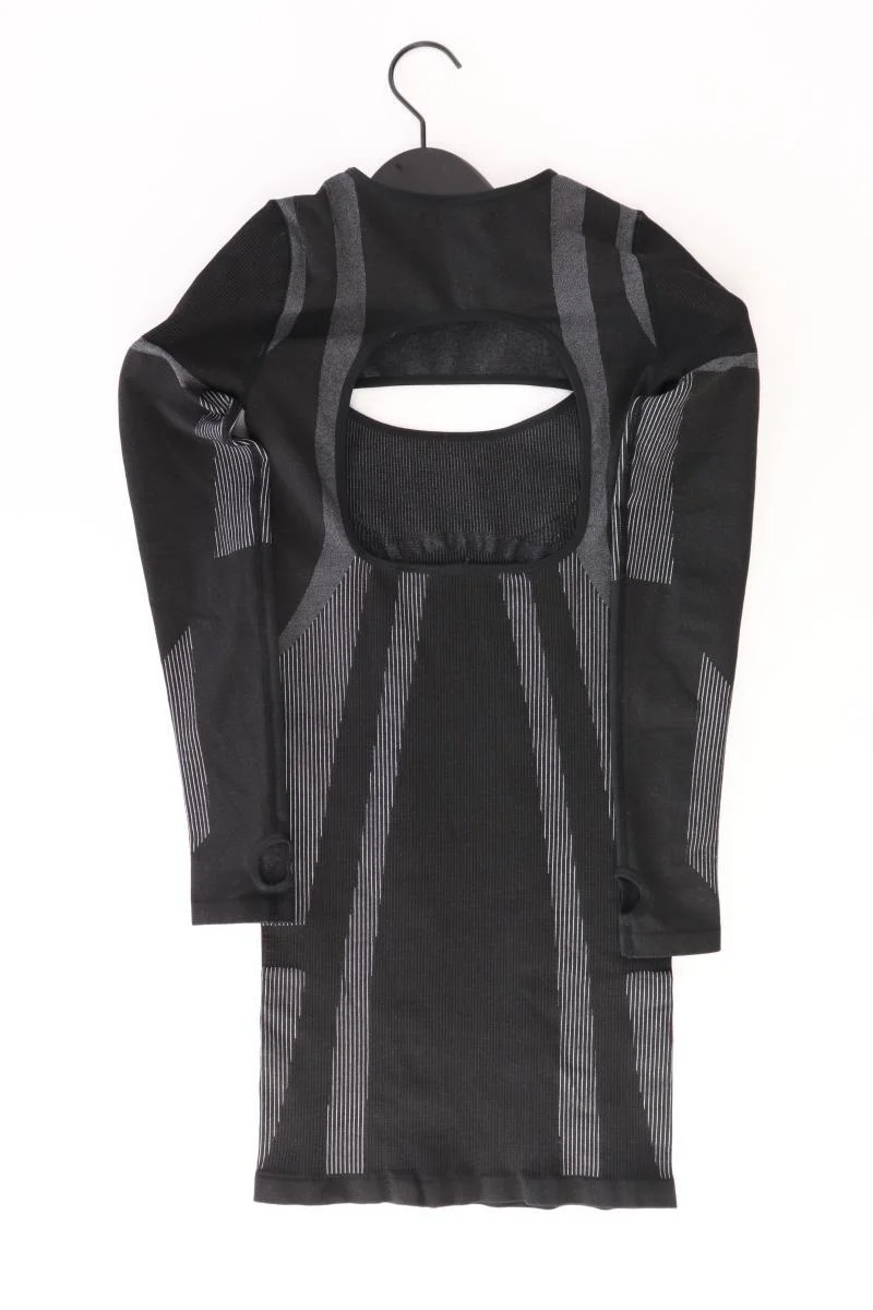 Bershka Schlauchkleid Gr. XS Langarm grau aus Polyester