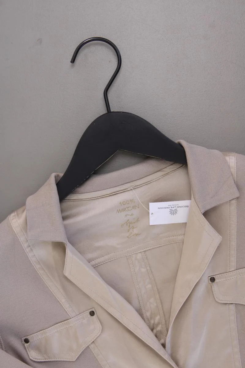 Marc Cain Poloshirt Gr. 40 Langarm creme aus Baumwolle
